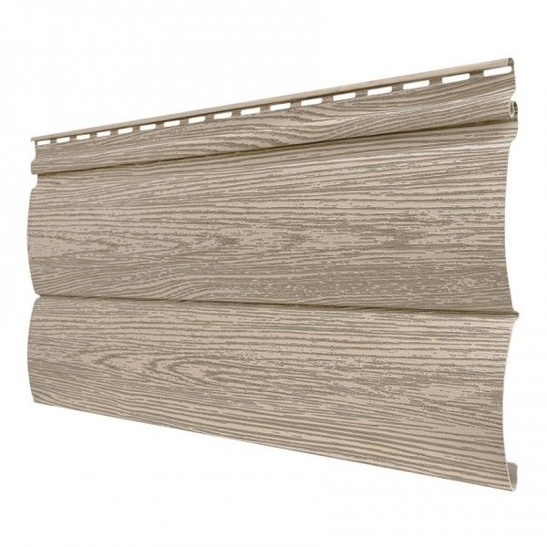 Виниловый сайдинг Tecos Lux Двойной оцилиндрованный брус, Сибирский кедр купить в Сочи