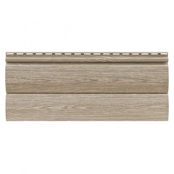 Виниловый сайдинг Tecos Lux Двойной оцилиндрованный брус, Сибирский кедр купить в Сочи