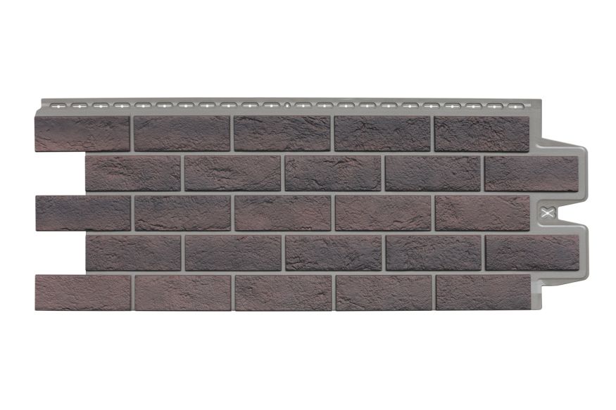 Фасадная панель Grand Line, Состаренный кирпич Design Plus, Кофе (Темно-бежевый шов) купить в Сочи