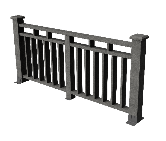 Декоративное ограждение из ДПК GRINDERDECO Европа серый базальт купить в Сочи