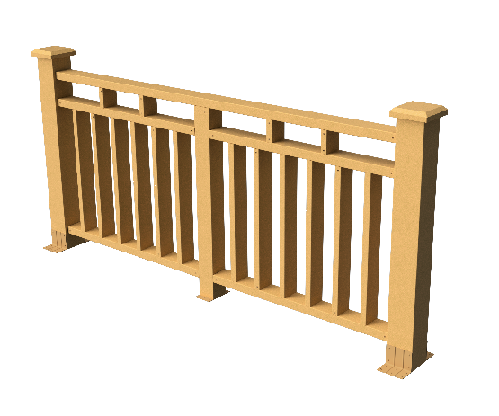 Декоративное ограждение из ДПК GRINDERDECO &amp;quot;Европа&amp;quot; цвет песчаник купить в Сочи