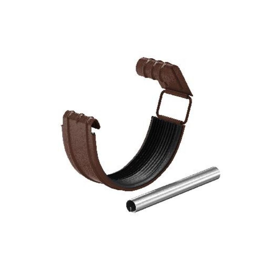 Соединитель желоба с резиновым уплотнителем Aquasystem, коричневый матовый RAL 8017, 150/100 купить в Сочи