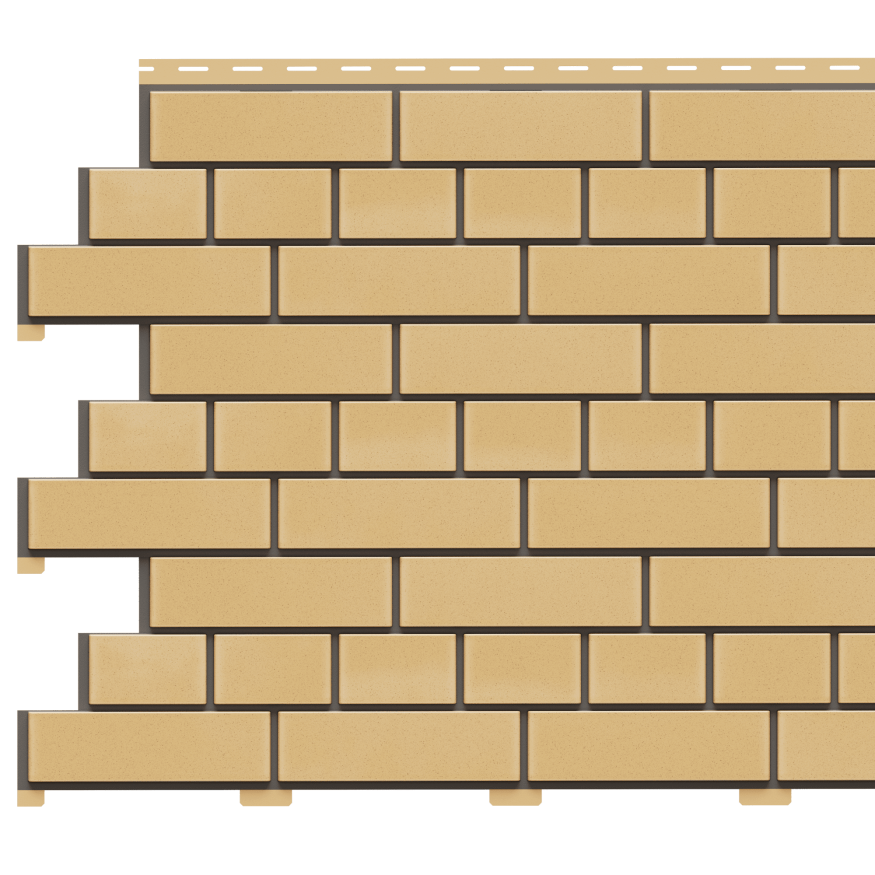 Фасадная панель Доломит, Прокрашенный кирпич, Желтый цвет. купить в Сочи