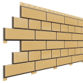 Фасадная панель Доломит, Прокрашенный кирпич, Желтый цвет. купить в Сочи
