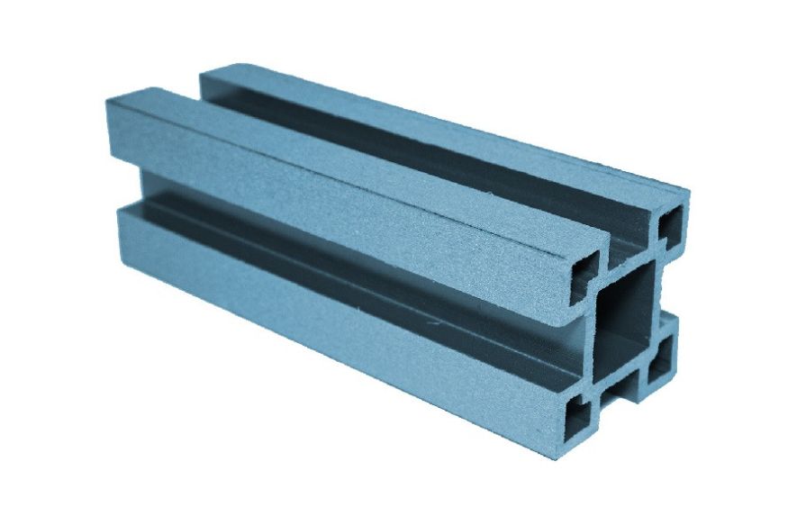 Столб ДПК АЙ-ТЕХПЛАСТ с пазами, синий цвет купить в Сочи