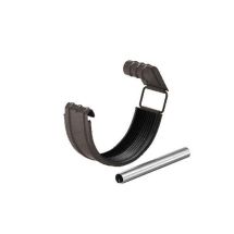 Соединитель желоба с резиновым уплотнителем Aquasystem RR 32, тёмно-коричневый матовый, 150/100