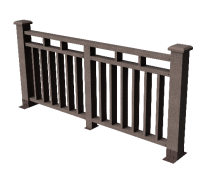 Декоративное ограждение из ДПК GRINDERDECO, цвет венге, Европа