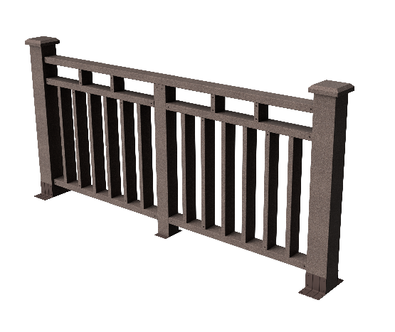 Декоративное ограждение из ДПК GRINDERDECO, цвет венге, Европа купить в Сочи