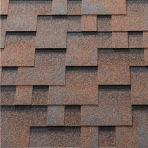 Гибкая кровля KATEPAL серия ROCKY медного цвета.