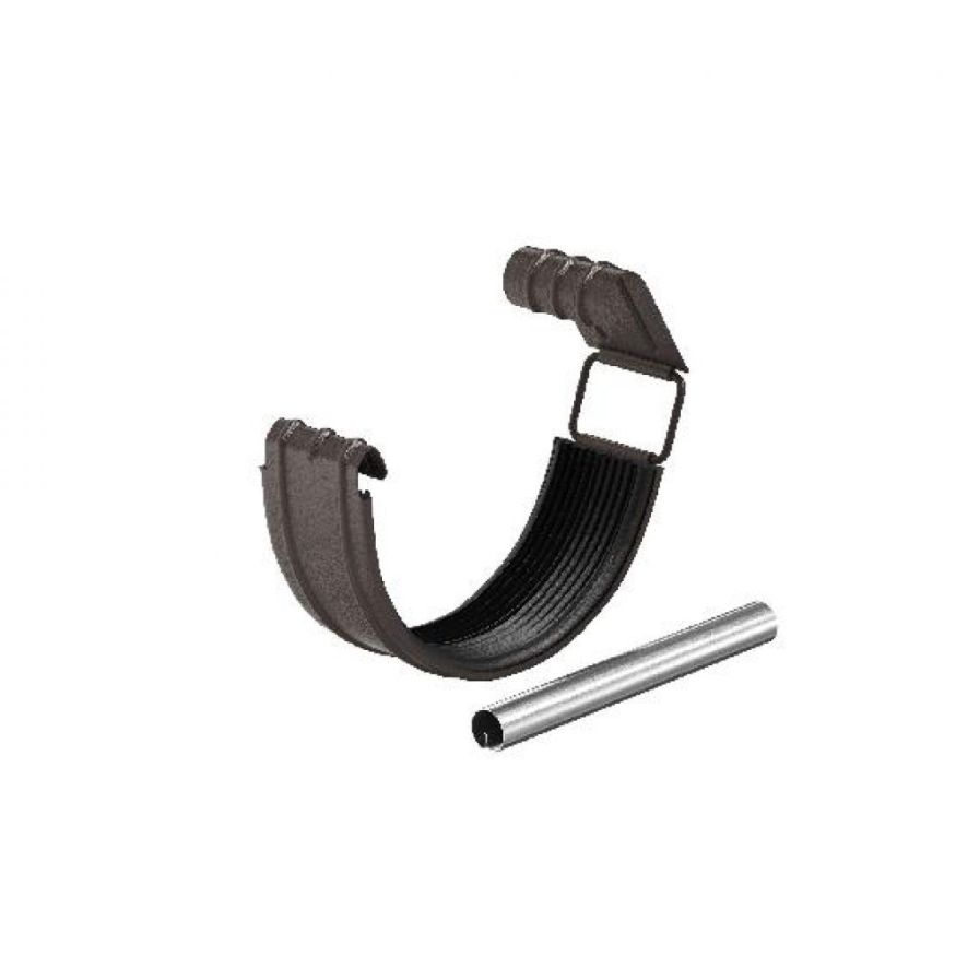 Соединитель желоба с резиновым уплотнителем Aquasystem RR 32, тёмно-коричневый матовый, 125/90 купить в Сочи