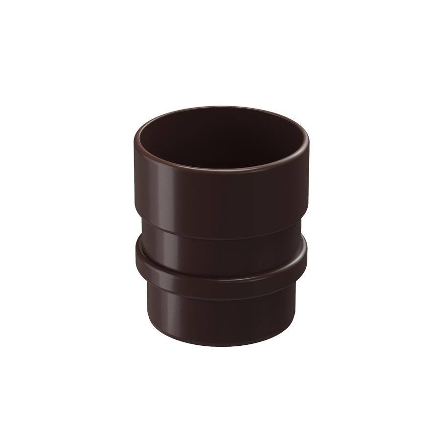 Муфта соединительная для водостока Docke Lux, Шоколад купить в Сочи