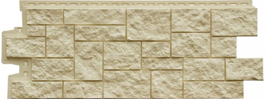 Фасадная панель Grand Line, Дикий камень Classic, Бежевый купить в Сочи