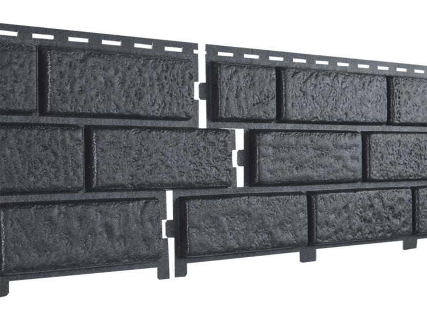 Фасадные панели Ю-Пласт, Стоун Хаус Кирпич, Графитовый купить в Сочи