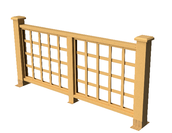 Декоративное ограждение из ДПК GRINDERDECO Дувр песчаник купить в Сочи