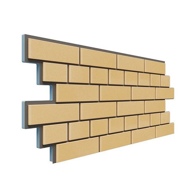 Фасадная термопанель Доломит Кирпич 20мм, Жёлтый купить в Сочи