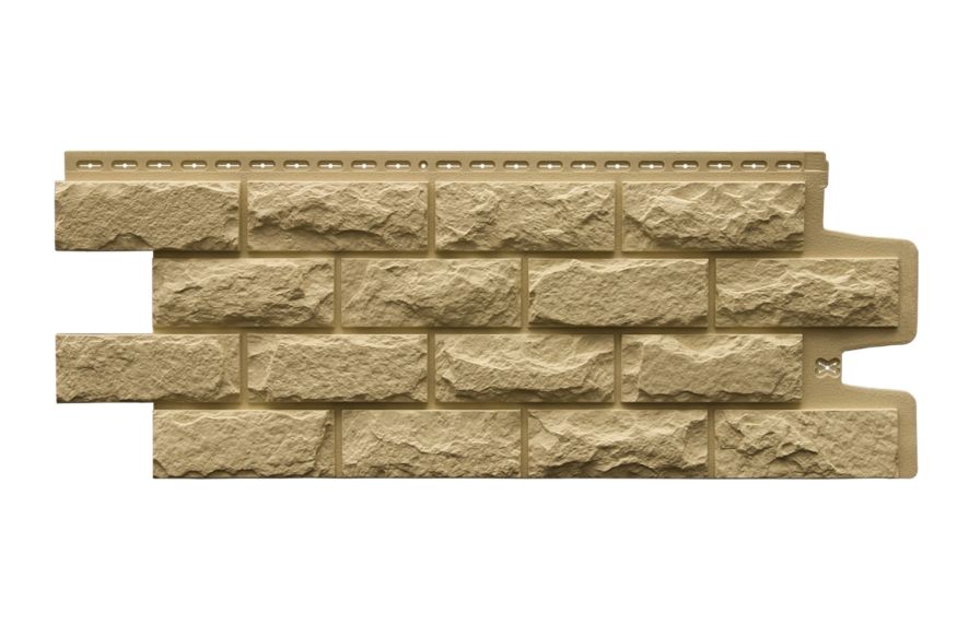 Фасадные панели Grand Line, Колотый камень Classic, Песочный купить в Сочи