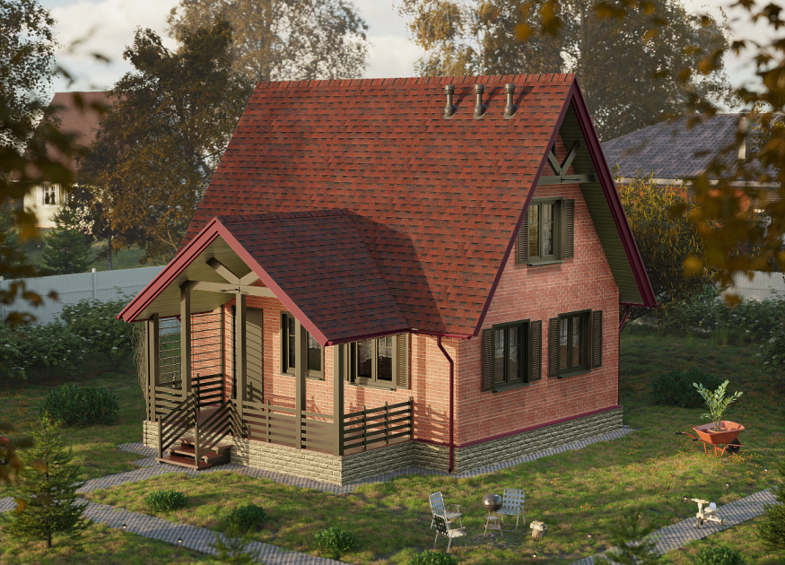 Ламинированная черепица Docke, DRAGON EUROPA, КРАСНЫЙ купить в Сочи