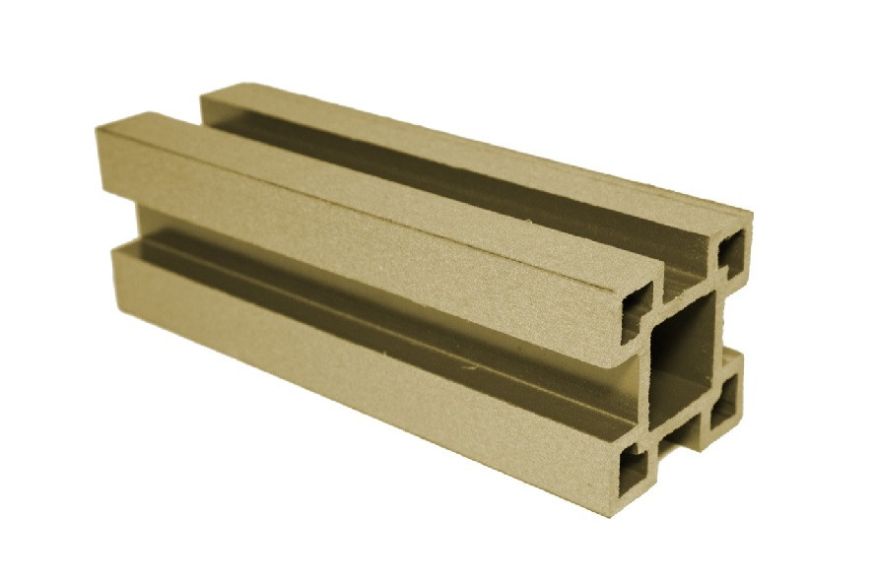 Столб ДПК АЙ-ТЕХПЛАСТ с пазами, цвет золотой купить в Сочи