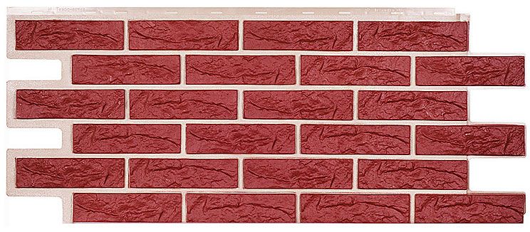 Фасадная панель Т-Сайдинг, Кирпич Лондон Брик Красный купить в Сочи