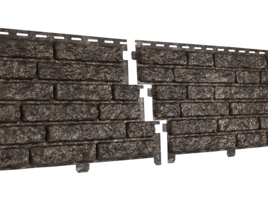 Фасадные панели Ю-Пласт Стоун Хаус Кварцит, Коричневый купить в Сочи