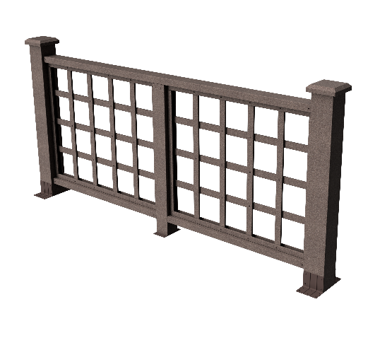 Декоративное ограждение из ДПК GRINDERDECO Дувр в цвете венге купить в Сочи