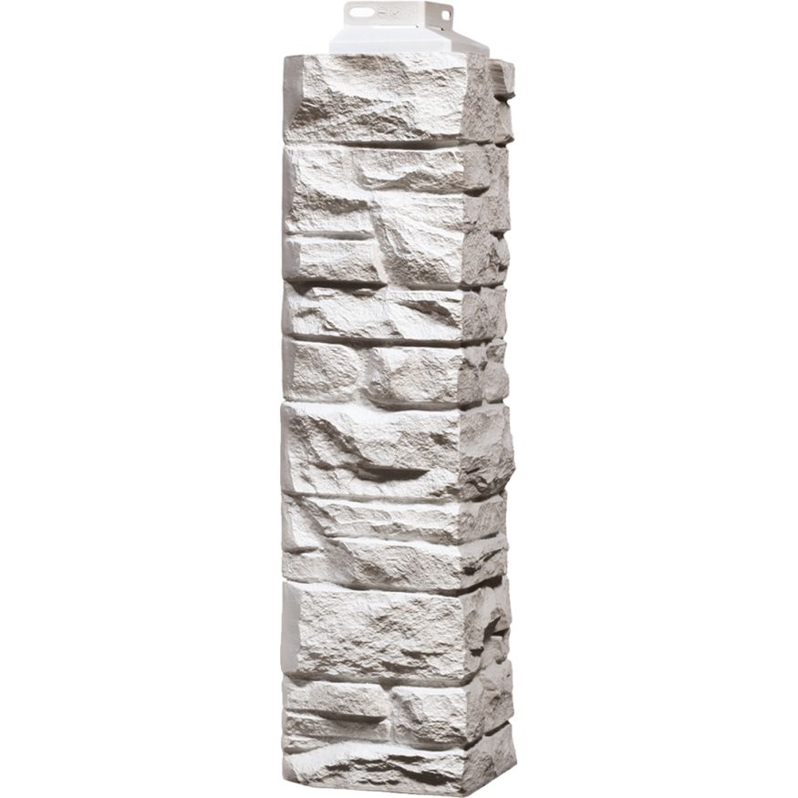 Наружный угол FineBer Скала, Мелованный белый купить в Сочи