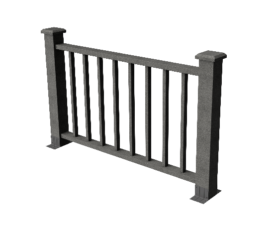 Декоративное ограждение ДПК GRINDERDECO Альма 1500 с невидимым креплением, цвет серый базальт. купить в Сочи