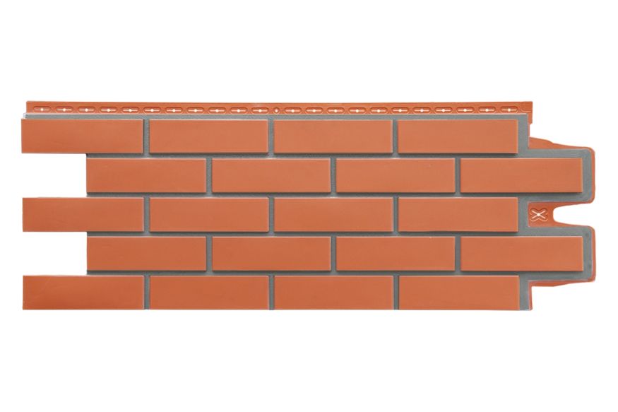Фасадные панели Grand Line, Клинкерный кирпич Дизайн, Терракотовый, шов RAL 7006 купить в Сочи