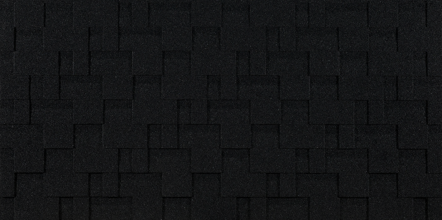 Гибкая черепица EURASIA Docke, Лабиринт, Черный цвет купить в Сочи