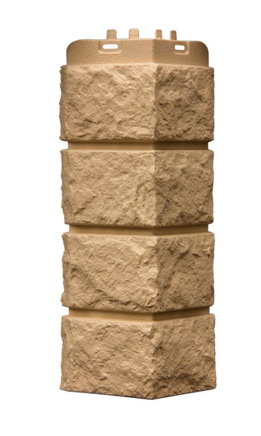 Угол наружный Grand Line, Колотый камень Classic, Песочный купить в Сочи