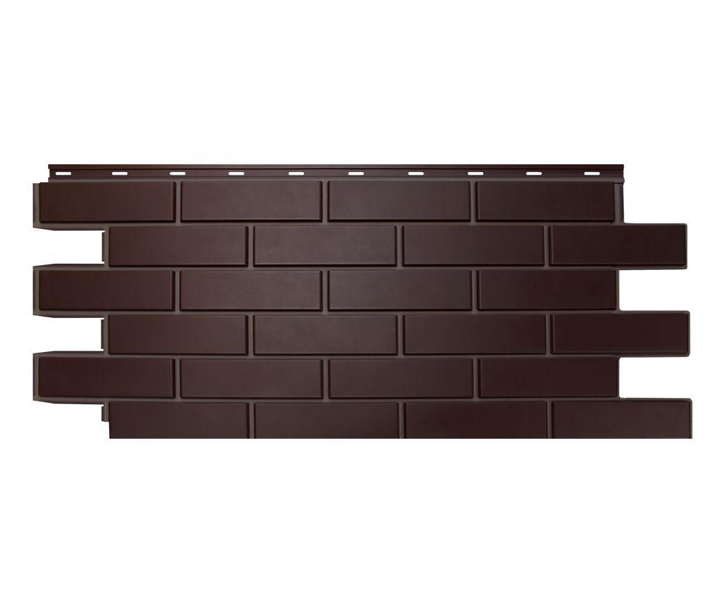 Фасадная панель Nordside, Гладкий кирпич, Темный шоколад купить в Сочи