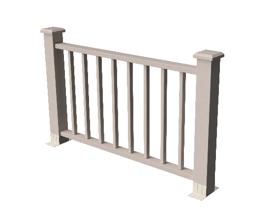 Декоративное ограждение ДПК GRINDERDECO Альма 1500 с скрытым крепежом, выбеленый дуб. купить в Сочи