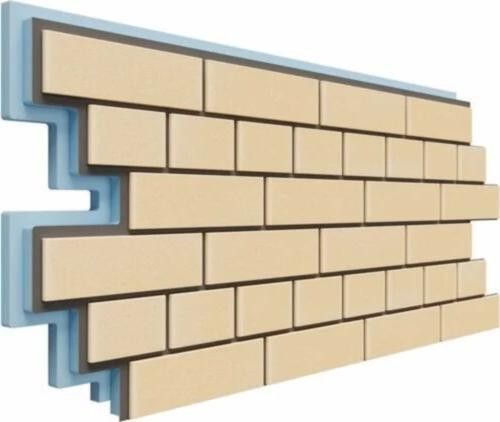 Фасадная термопанель Доломит Кирпич 40 мм, Светло-жёлтый купить в Сочи