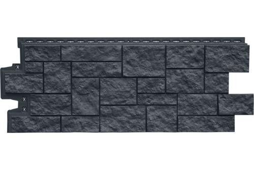 Фасадная панель Grand Line, Дикий камень Classic, Графит купить в Сочи