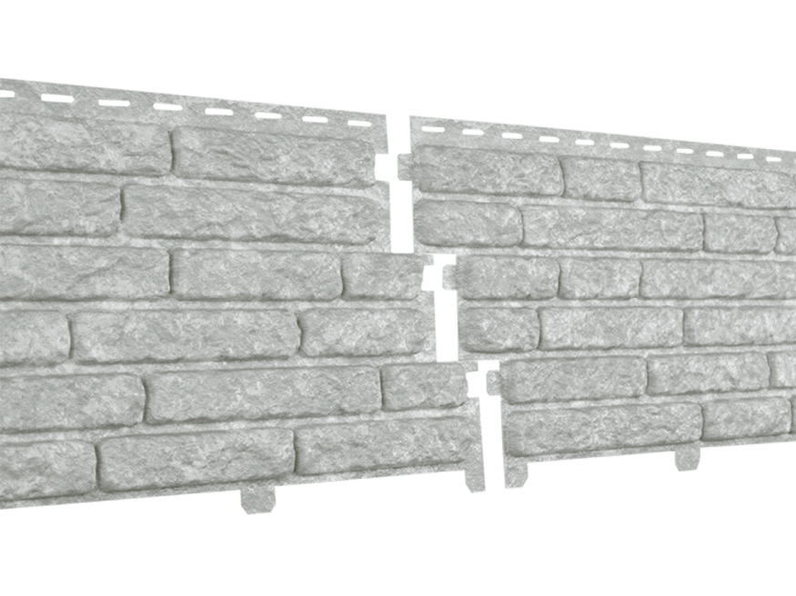 Фасадные панели Ю-Пласт Стоун Хаус Кварцит, Светло-серый купить в Сочи