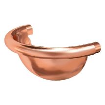 Полукруглая заглушка желоба Aquasystem, медь 150/100