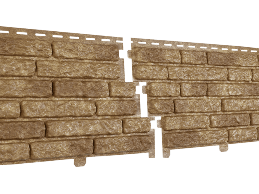 Фасадные панели Ю-Пласт, Стоун Хаус Кварцит, Темно-Бежевый купить в Сочи