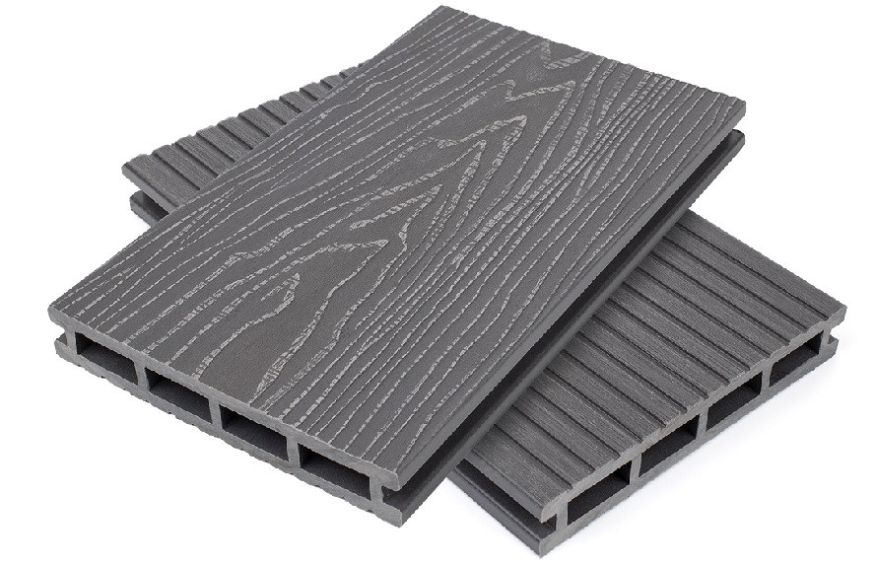 Террасная доска пустотелая ДПК NanoWood Nature 3D Серый купить в Сочи