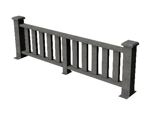 Декоративное ограждение ДПК GRINDERDECO Эрес цвет серый базальт купить в Сочи