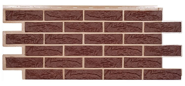 Фасадная панель Т-Сайдинг, Кирпич Лондон Брик Коричневый купить в Сочи