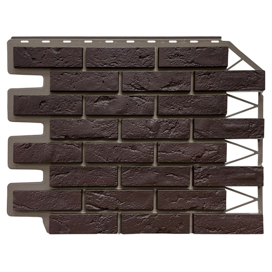 Фасадная панель FineBer, Баварский кирпич, Тёмно-коричневый купить в Сочи