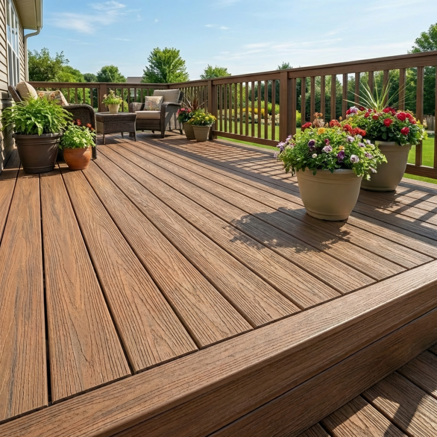 Террасная доска ДПК GardenParkett Табула, Светло-коричневый купить в Сочи