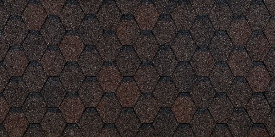 Гибкая черепица Docke EURASIA, Шестигранник, Коричневый купить в Сочи