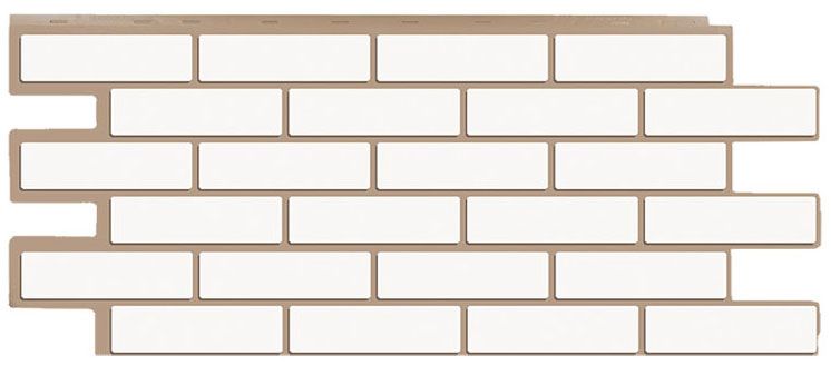 Фасадная панель T-Сайдинг, Кирпич Модерн Белый  купить в Сочи