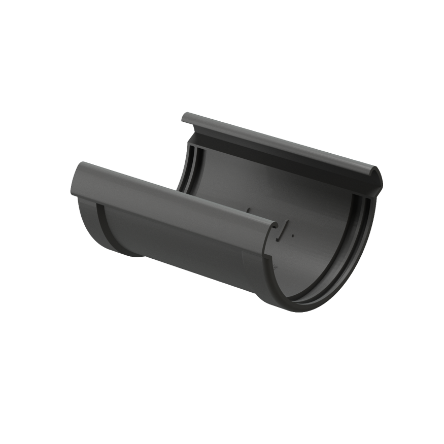 Соединитель желоба Docke Lux, Графит купить в Сочи