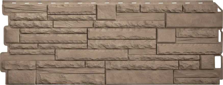 Фасадная панель Альта-Профиль, Скалистый камень ЭКО Бежевый купить в Сочи