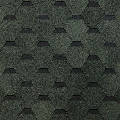 Гибкая черепица Shinglas, Оптима, Зеленый цвет купить в Сочи