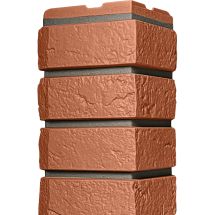 Наружный угол FineBer, Баварский кирпич, цвет терракота.