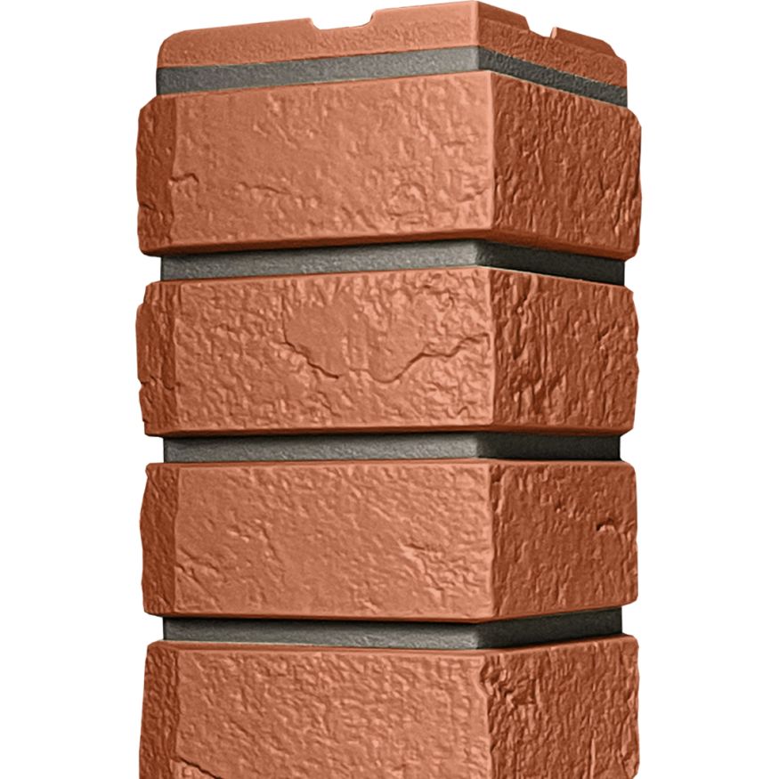 Наружный угол FineBer, Баварский кирпич, цвет терракота. купить в Сочи