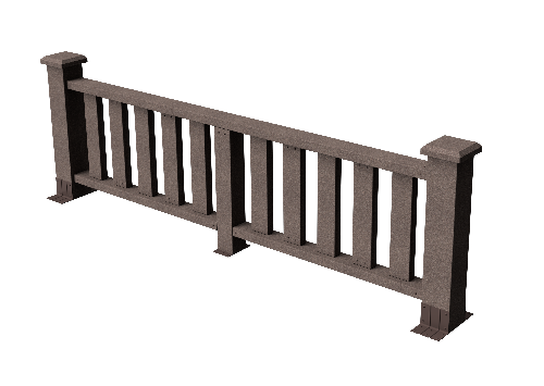 Декоративное ограждение из ДПК GRINDERDECO Эрес венге купить в Сочи